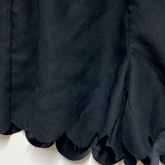 Madewell black Drapey scallop hem pull on Shorts Sz M - Picture 4 of 5